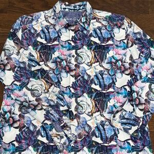 Robert Graham CATALPA Multicoloured Embroidered Shirt, Size Large regular fit